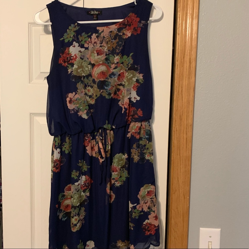 Navy floral dress